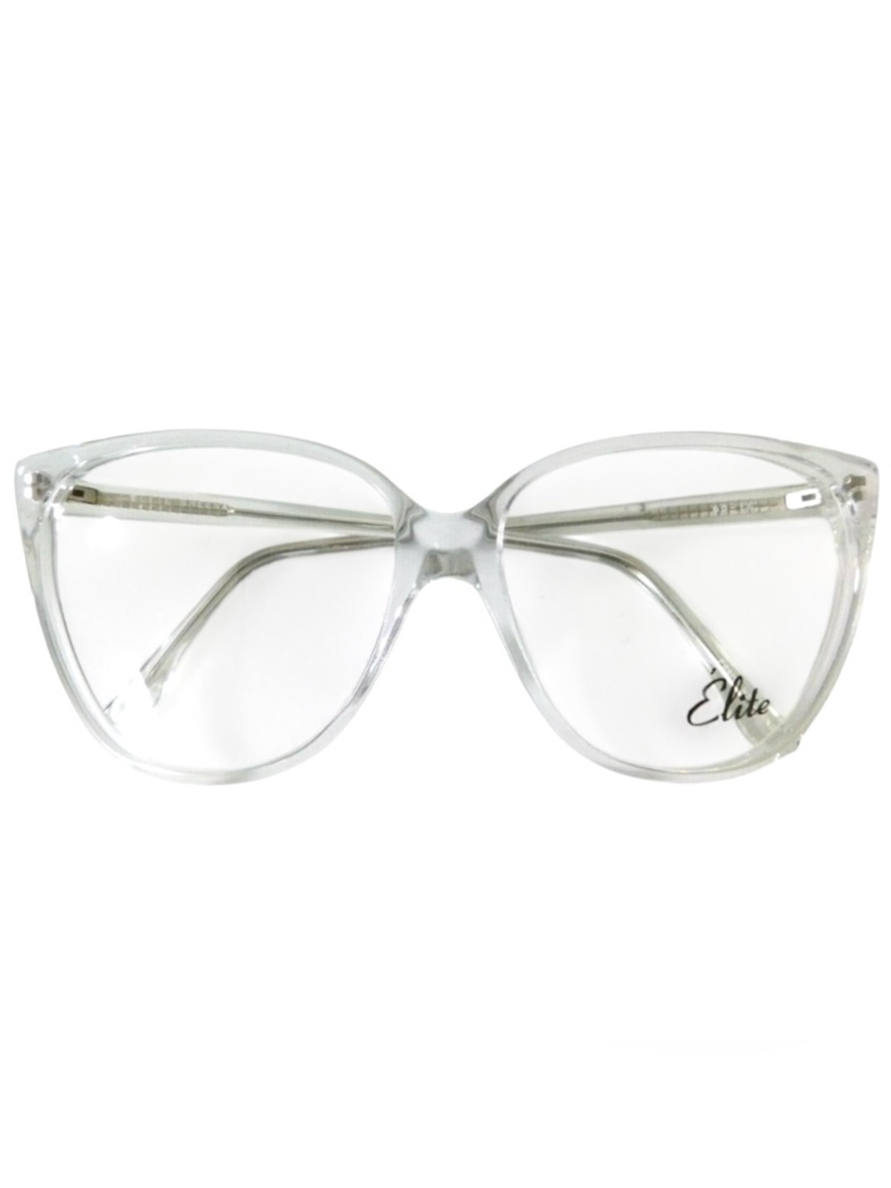 1980’s Vintage Cateye Eyeglasses in a Clear, Oversized, Deadstock/Unworn